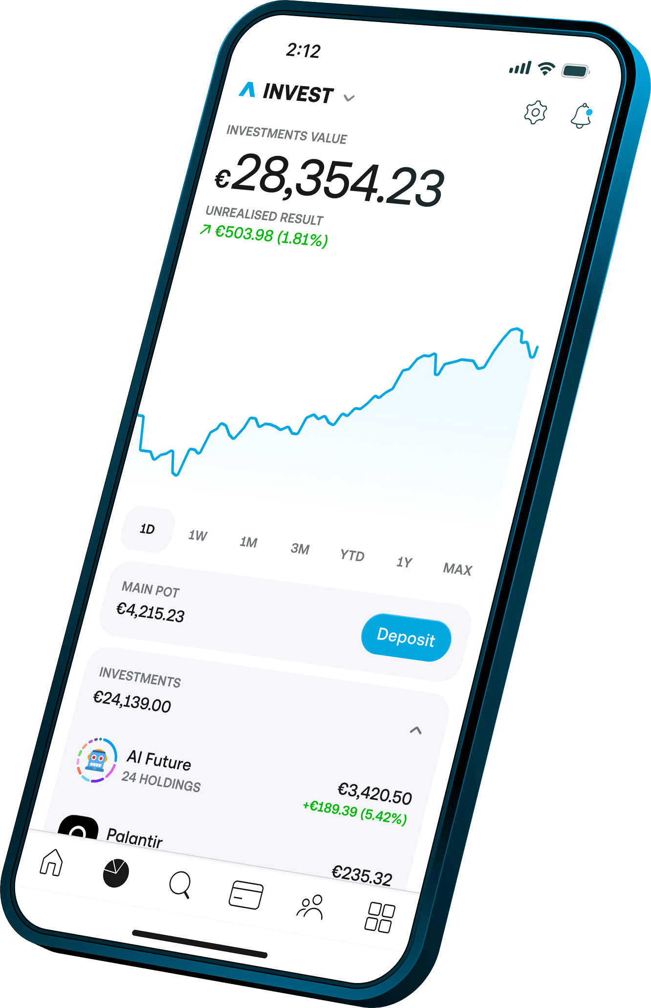 Invest hero phone